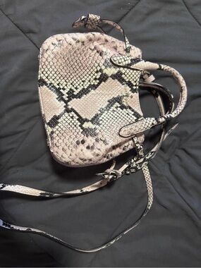 kate spade Pink and Black Python-Print Crossbody Bag